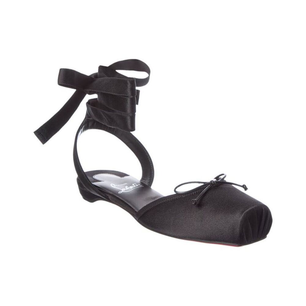 Christian Louboutin Cassia Satin Ballerina Flat, Black